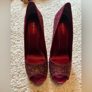 Nine West Dark Red Heels